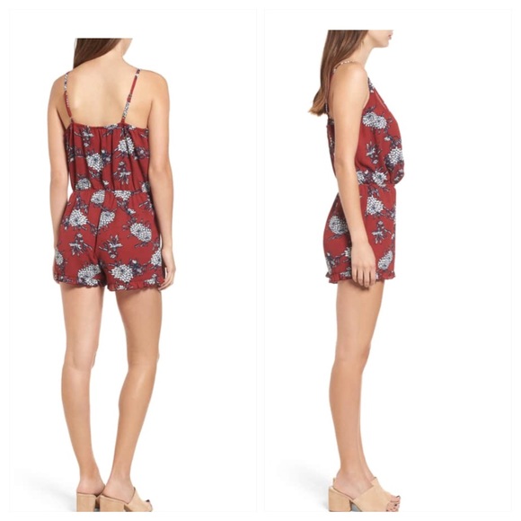 NWT❤️Nordstrom’s Mimi Chica Print Surplice Romper - Picture 2 of 8